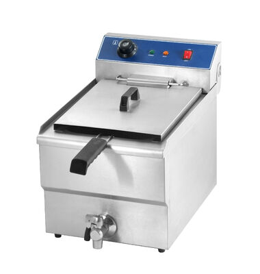 Commercial Electric Deep Fryer with Stainless Steel Construction 10L Capacity and Adjustable Thermostat